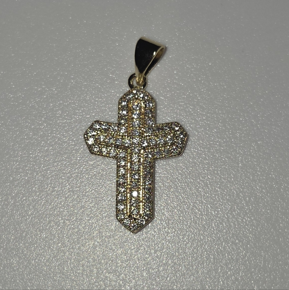 Elegant Gold Plated Cross Pendant